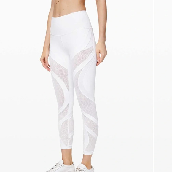 Lululemon NWOT Wunder Under High Rise Tight 25” Inseam Mesh Lace Size 8 - Picture 7 of 14